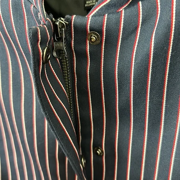 Banana republic red, white, & blue striped bomber jacket Small - Picture 7 of 9